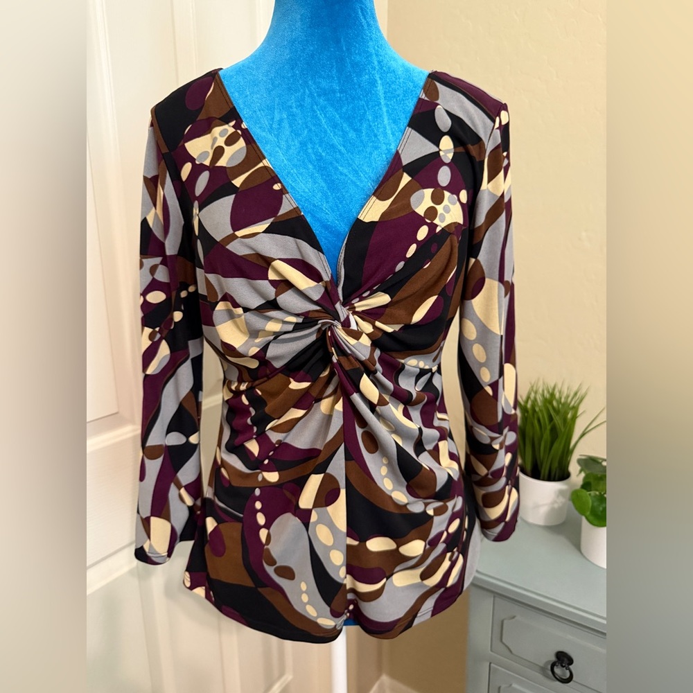 Lily Women's Multicolor Twist Front Blouse